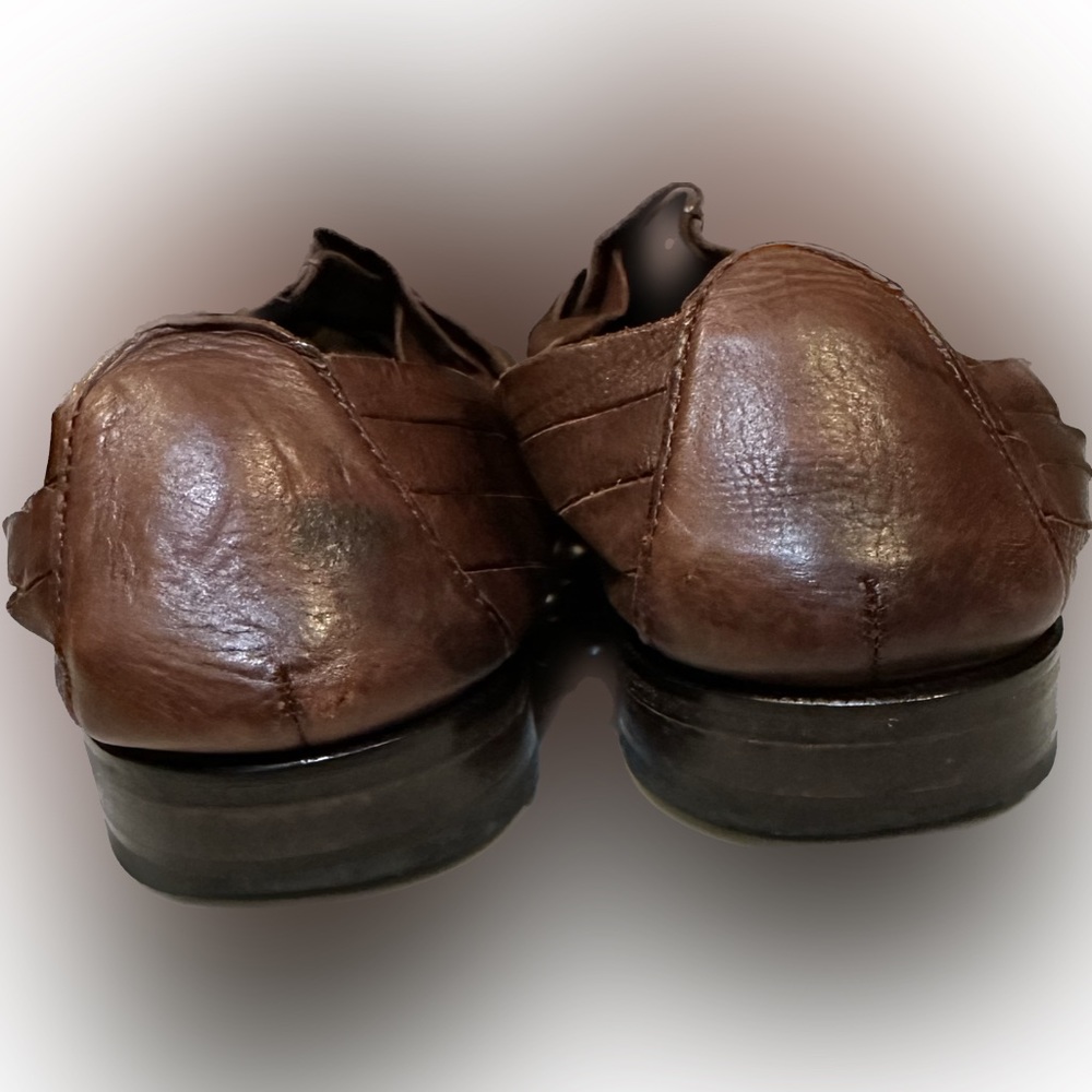 VTG COLE HAHN MENS CASUAL BROWN LEATHER FISHERMAN HARACHE SANDAL SZ: 10.5D VACAY - Picture 4 of 7